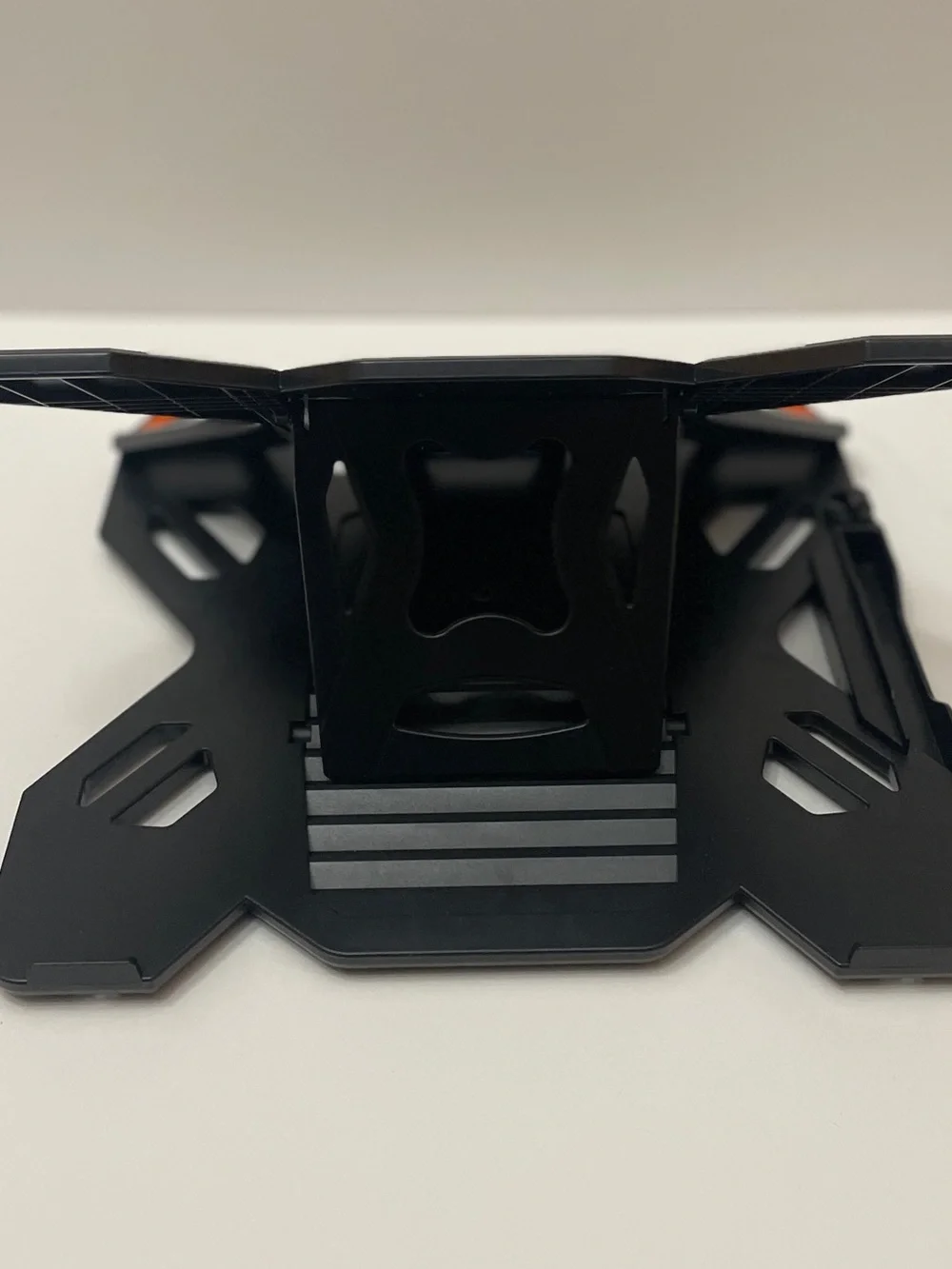 MeFee Portable Black & Orange Laptop Stand with Phone Holder- Design Series